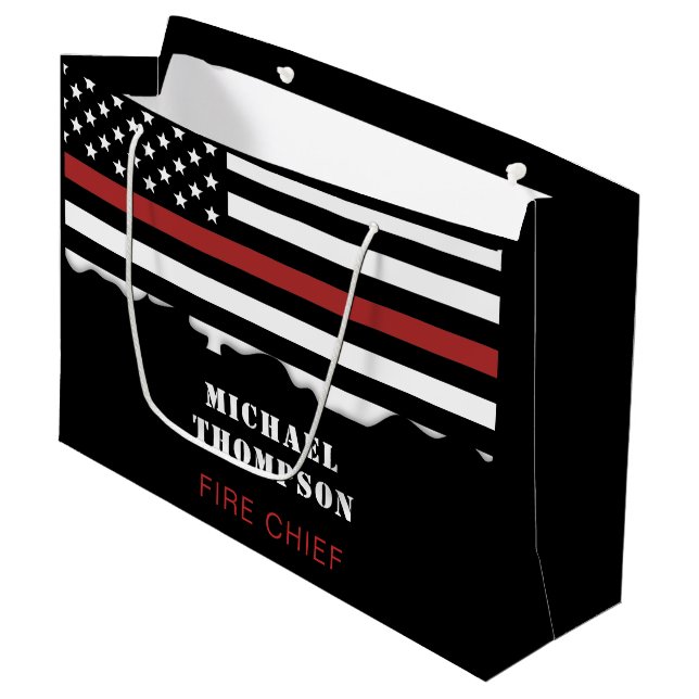 Personlig Firefighter Thin Red Line Fire Rädding (Framsidan Vinklad)