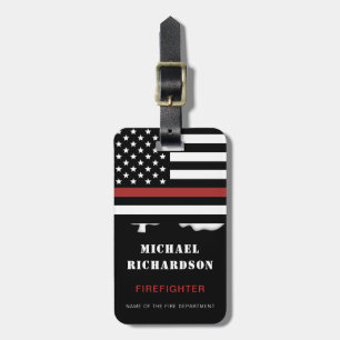 Personlig Firefighter Thin Red Line Fire Rädding Bagagebricka