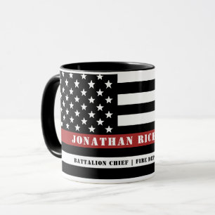 Personlig Firefighter Thin Red Line Fire Rädding Mugg