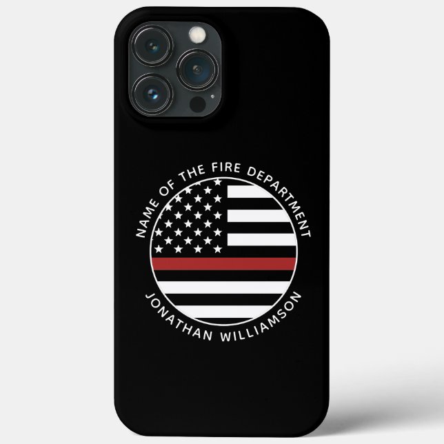 Personlig Firefighter Thin Red Line USA flagga (Baksida)