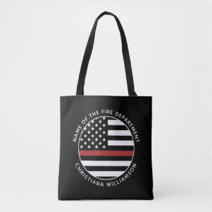 Personlig Firefighter Thin Red Line USA flagga Tygkasse