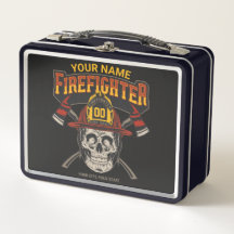Personlig Fireman Skull Helmet Ax Firefighter