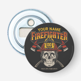 Personlig Fireman Skull Helmet Ax Firefighter Flasköppnare