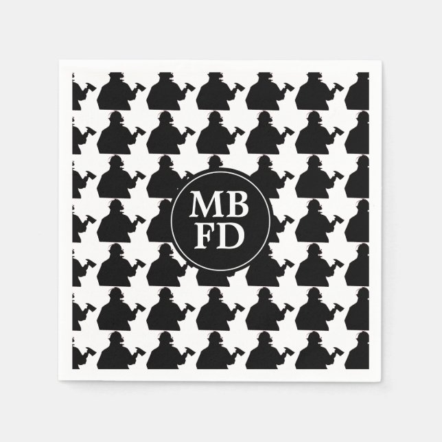 Personlig Firemen Napkins Pappersservett (Framsidan)