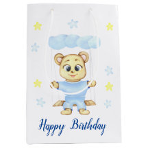 Personlig First Birthday Nalle Boy