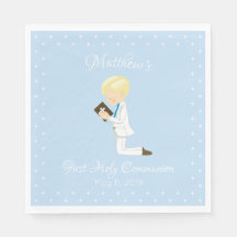 Personlig First Communion Blonde Boy