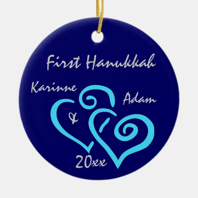 Personlig First Hanukkah Ornament (Framsidan)