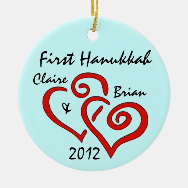 Personlig First Hanukkah Ornament (Framsidan)