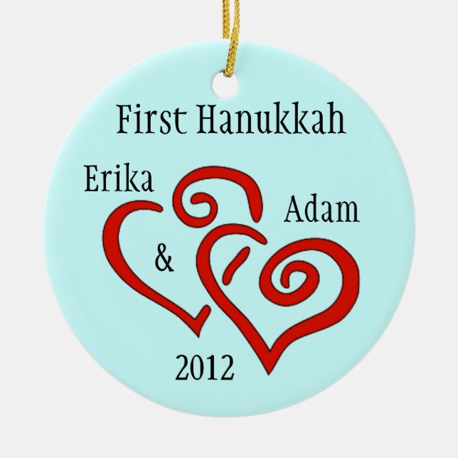 Personlig First Hanukkah Ornament (Framsidan)