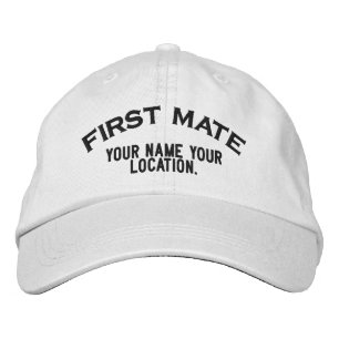 Personlig First Mate Nautical Stil Hat Broderad Keps