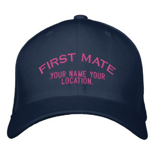 Personlig First Mate Nautical Stil Hat Broderad Keps