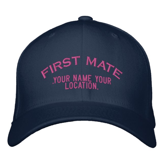 Personlig First Mate Nautical Stil Hat Broderad Keps (Framsida)
