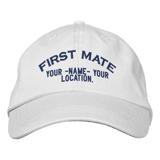 Personlig First Mate Nautical Stil Hat Broderad Keps (Framsida)