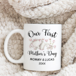 Personlig First Mors dag 2025, anpassade namn Kaffemugg