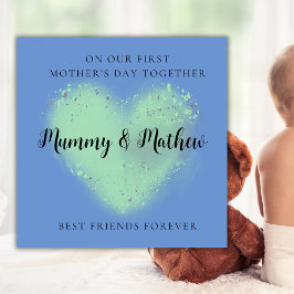 Personlig First Mors dag Best Friends blue Julkort
