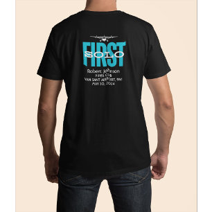 Personlig First Solo for PILOT Luftfart T Shirt