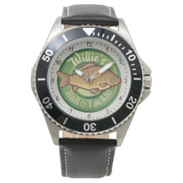 Personlig Fish and Tackle Shop Fishing Angler Armbandsur