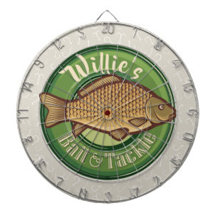 Personlig Fish and Tackle Shop Fishing Angler Darttavla