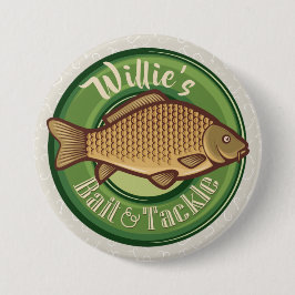 Personlig Fish and Tackle Shop Fishing Angler Knapp