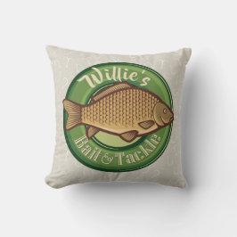 Personlig Fish and Tackle Shop Fishing Angler Kudde