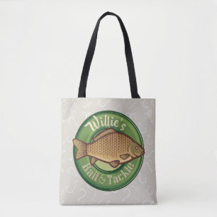 Personlig Fish and Tackle Shop Fishing Angler Tygkasse