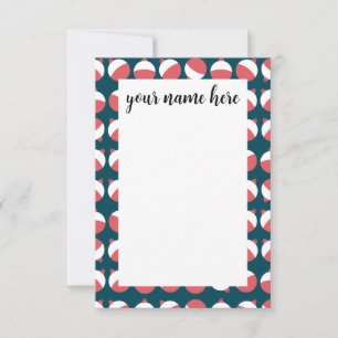 Personlig Fishing Bobber Notecards Tack Kort