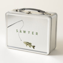 Personlig Fishing Metall Lunch Box