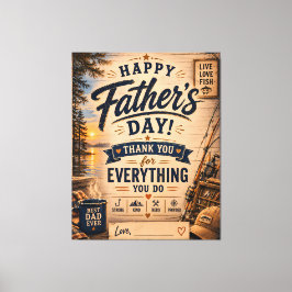 Personlig fiske Fars dag Canvas