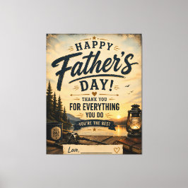 Personlig fiske Pappa Solnedgång Canvas