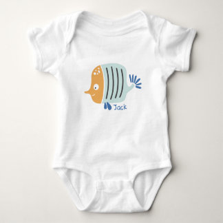 Personlig Fiske Sea Animals Baby Bodydräkt T Shirt