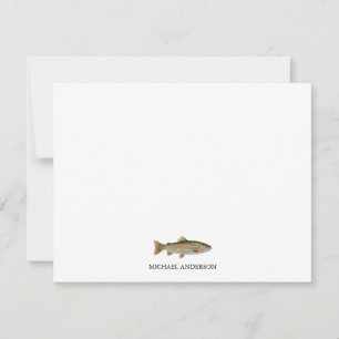 Personlig fiskeälskare – Öringfiskedesign Anteckningskort