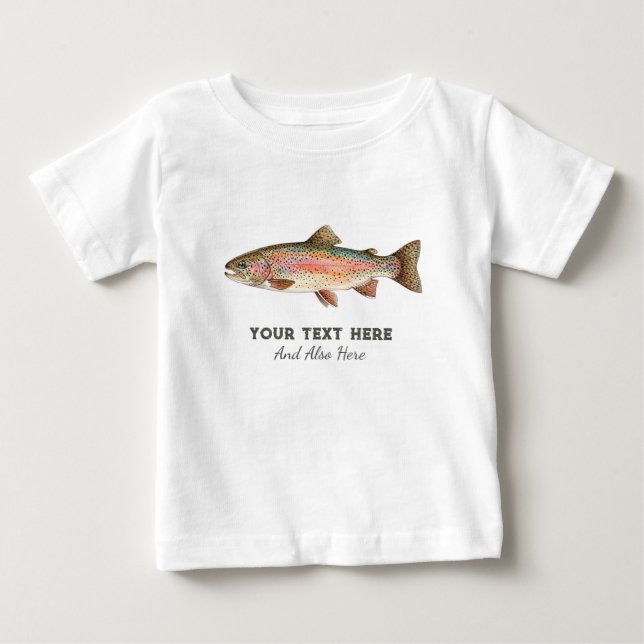 Personlig fiskeälskare – Öringfiskedesign T Shirt (Framsida)