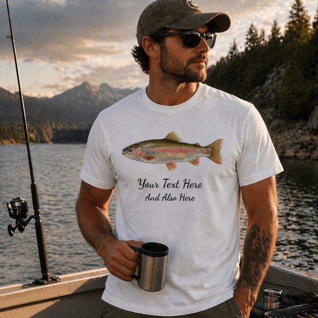 Personlig fiskeälskare – Öringfiskedesign T Shirt (Skapare uppladdad)