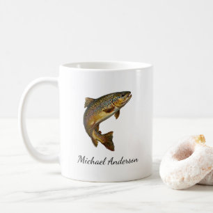 Personlig fiskeälskare – Öringsfiskedesign Kaffemugg