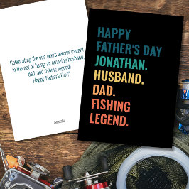 Personlig Fiskelagende Fars Dag Julkort