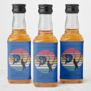 Personlig fiskemästare möhippa spritflaskor etikett