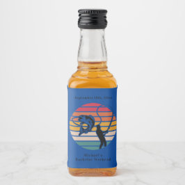 Personlig fiskemästare möhippa spritflaskor etikett