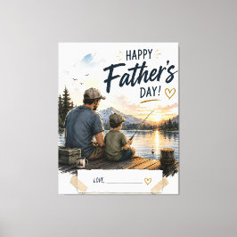 Personlig fiskepresent till pappa på födelsedagen canvastryck