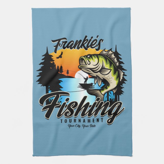 Personlig Fisketurament Fiske Angler Trout Kökshandduk (Vertikal)