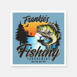 Personlig Fisketurament Fiske Angler Trout Pappersservett
