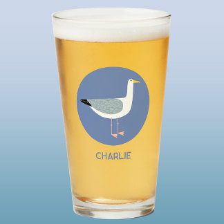 Personlig Fiskmås Beer Glass Glaskopp