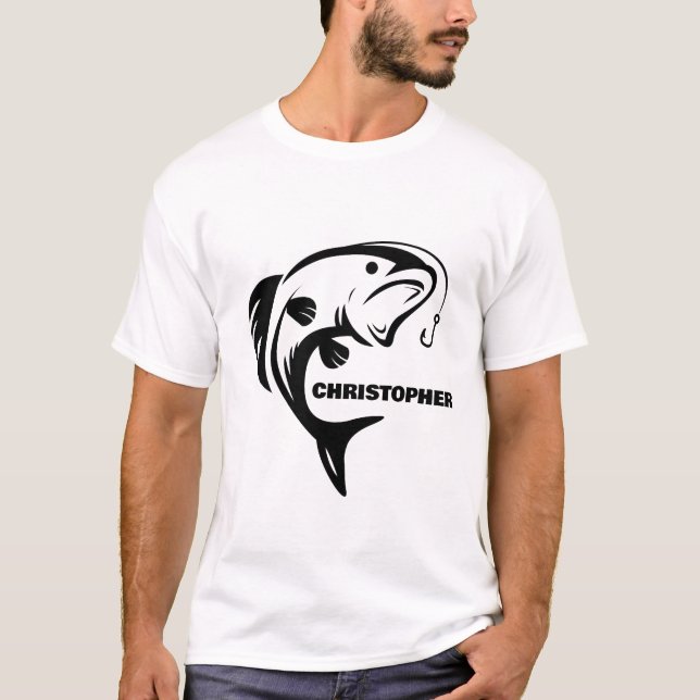 Personlig fiskskjorta för fiskare t shirt (Framsida)