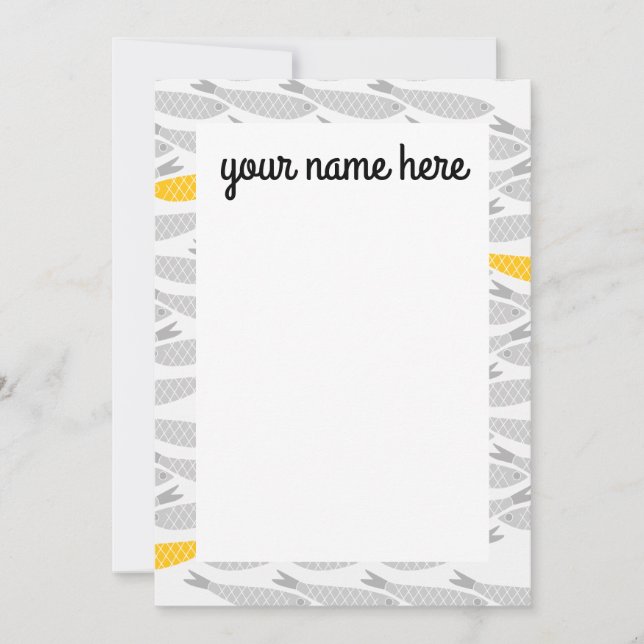 Personlig fiskskydd tack kort (Framsida)