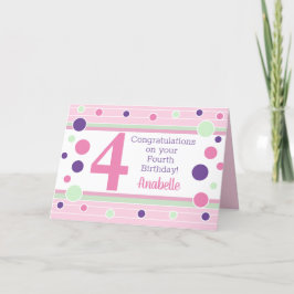 Personlig Fjärde födelsedagskortet! Kort