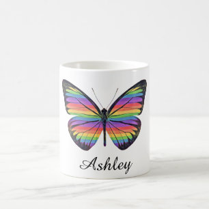 Personlig fjäril kaffemugg
