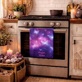 Personlig fjärilsfantasi konst kökshandduk