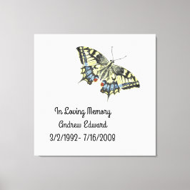Personlig fjärilsminnesmärke canvastryck