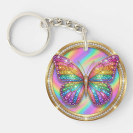 Personlig Fjärilsnamn med regnbågsglitter