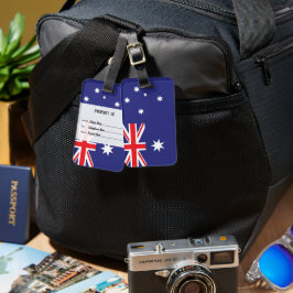 Personlig Flagga av Australiens bagagetagg Bagagebricka