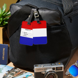 Personlig Flagga av Frankrike-resagetagg Bagagebricka